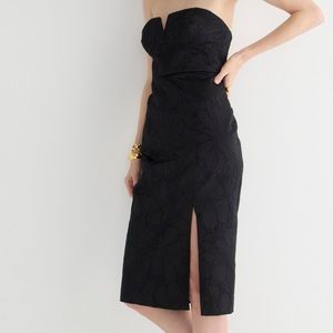 J.Crew collection strapless jacquard sheath dress